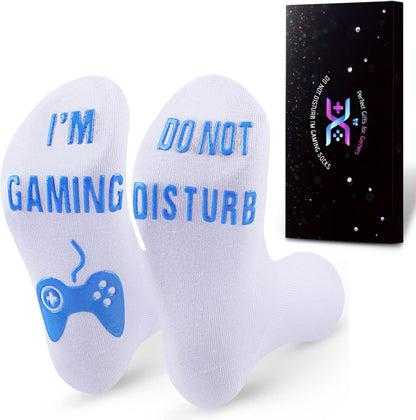 Do Not Disturb I'M Gaming Socks, Men Gifts Ideas Valentines Day Kids Valentine Boy Gamer Sock Gift for Mens Dad Father