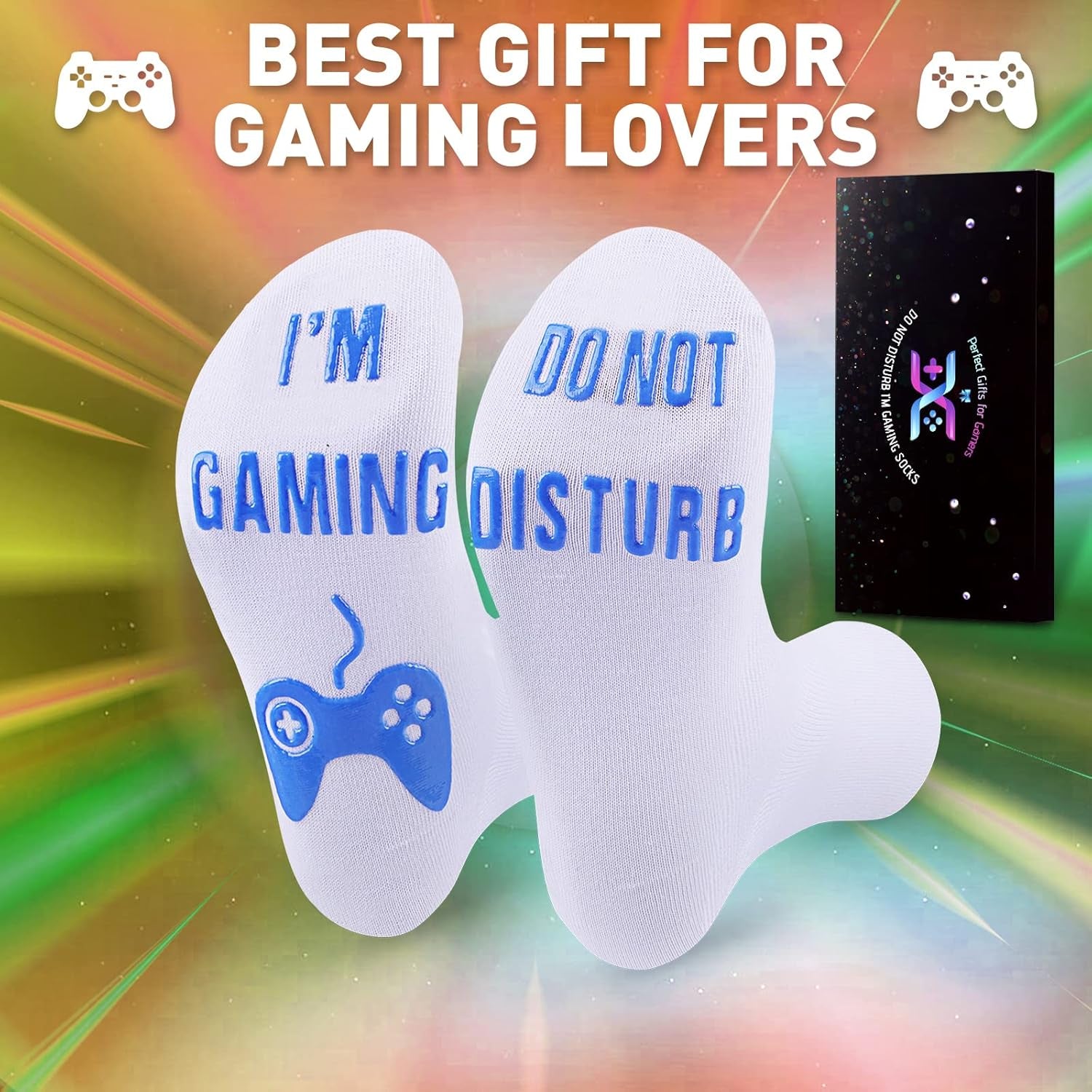 Do Not Disturb I'M Gaming Socks, Men Gifts Ideas Valentines Day Kids Valentine Boy Gamer Sock Gift for Mens Dad Father