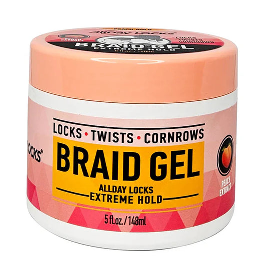AllDay Locks Braid Gel Peach Gold Extreme Hold