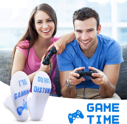 Do Not Disturb I'M Gaming Socks, Men Gifts Ideas Valentines Day Kids Valentine Boy Gamer Sock Gift for Mens Dad Father