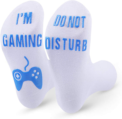 Do Not Disturb I'M Gaming Socks, Men Gifts Ideas Valentines Day Kids Valentine Boy Gamer Sock Gift for Mens Dad Father